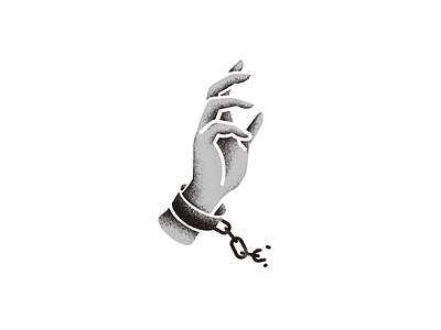 A Hand black white hand illustration