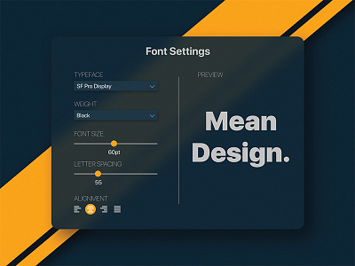 Daily UI Challenge 007 - Setting daily ui design designer font graphic design typeface typography ui challenge uiux