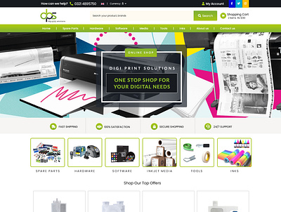 Digital Print Design Shop branding design graphic design logo ui