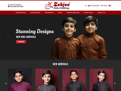 Zeb Jee Online ecommerce graphic design website design