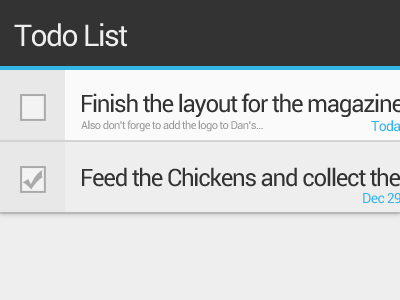 Simple To do App android mockup todo app