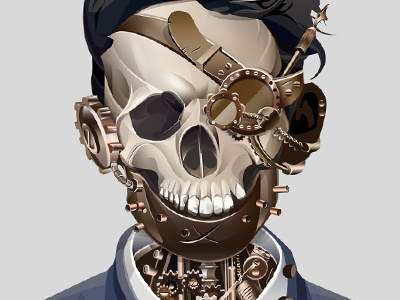 Steam Punk Skull illustration