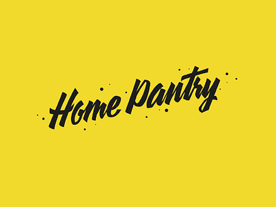 Home & Pantry calligraphy logo typography
