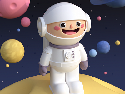 Space Boy 3d 3d character 3dart art character cinema4d design graphic design