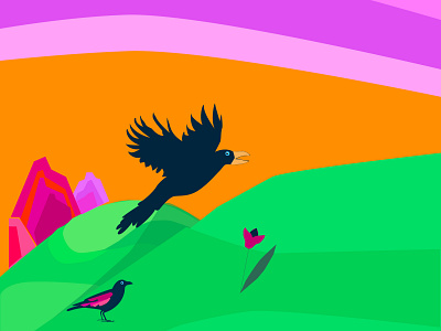 SpringTime 2020 - Birds and Flowers illustration
