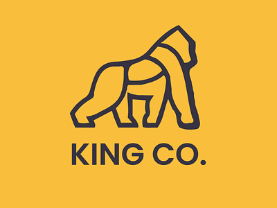 KING CO. advertising artwork brand identity branding design designer graphic design illustration king co. king kong logo logo designer logos monkey monkey logo