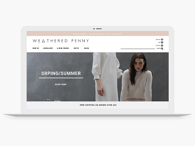 Weathered Penny design development ecommerce global london ui ux website