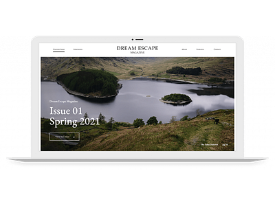 Dream Escape Magazine design development dream london ui ux website