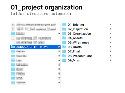 Project Folders.app app automator organization structure workflow