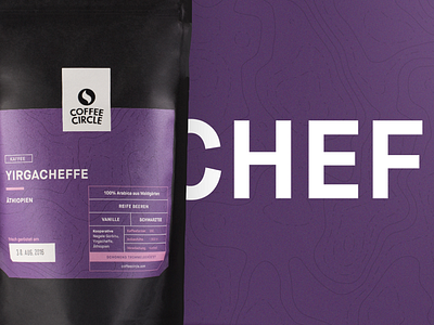 Coffee Circle — Yirgacheffe brand coffee packaging purple