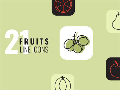 Line Icons for Calories counting App