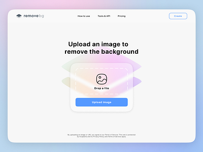 Redesign of the removebg website