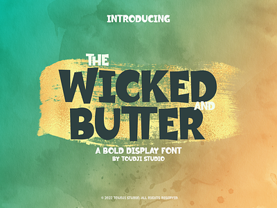 Wicked Butter Font branding design font graphic design handwritting font logo poster