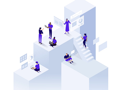 Enterprise clients - Animation for the homepage of Kinsta animation character design graphic design homepage illustration illustrator landing page motion graphics ui vector webdesign