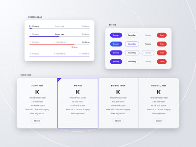 Stratus UI kit for Kinsta products app branding components dashboard graphic design kinsta platform product design stratus ui ui kit