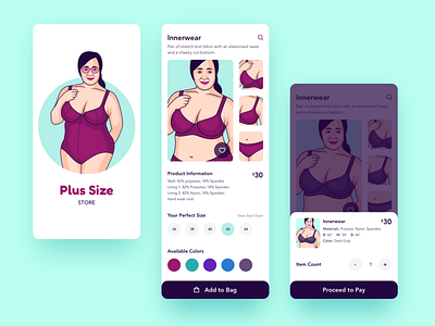 Plus Size Store app design chubby ecommerce hot illustrations japanese maroon photoshop plus size sexy sketchapp user interface