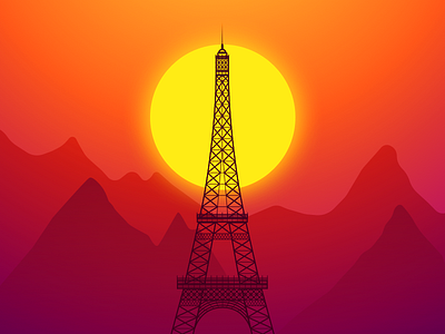 Eiffel Tower app design background design eiffel tower europe icon illustration paris sketch app ui vector