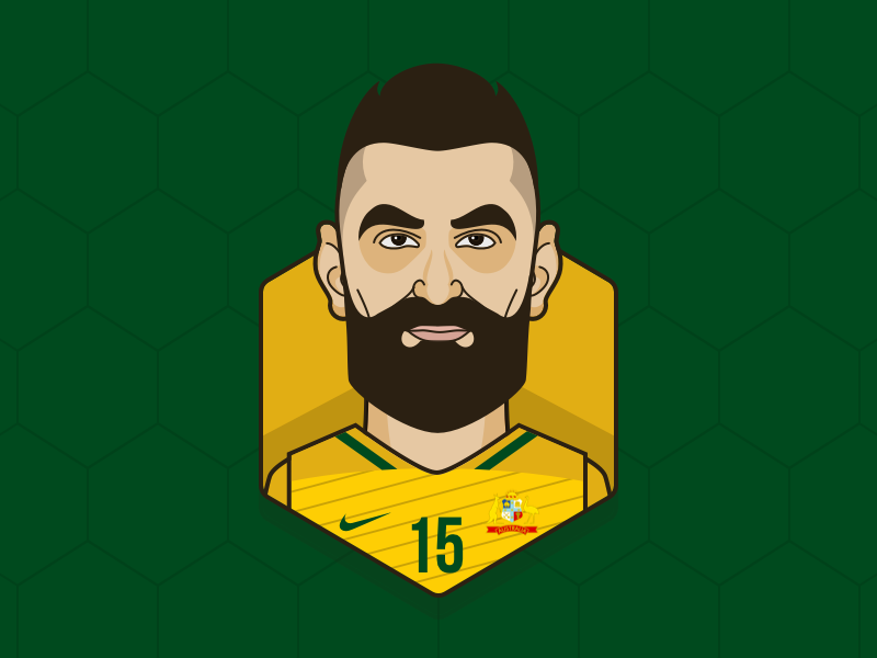 # Mile Jedinak - Australia football sketch app australia illustration vector mile jedinak avatar fifa world cup 2018