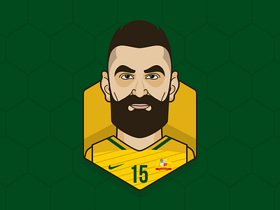 # Mile Jedinak - Australia australia avatar fifa world cup 2018 football illustration mile jedinak sketch app vector
