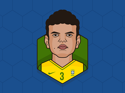 # Thiago Silva - Brazil avatar brazil dribbble football goal illustration nike sketch app soccer thiago silva
