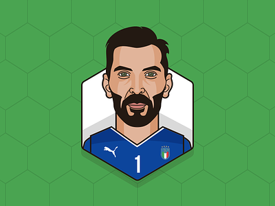 # Gigi Buffon - Italy 2d avatar fifa football gianluigi buffon italy juventus minimal sketch app thank you