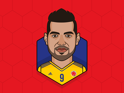 # Radamel Falcao - Colombia adidas avatar colombia fifa world cup 2018 football illustration radamel falcao