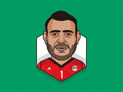 # Essam El Hadary - Egypt adidas avatar digital art dribbble egypt fifa world cup 2018 football mo salah vector