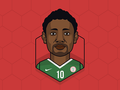 # John Obi Mikel - Nigeria avatar brand classy design football nigeria nike sketch app