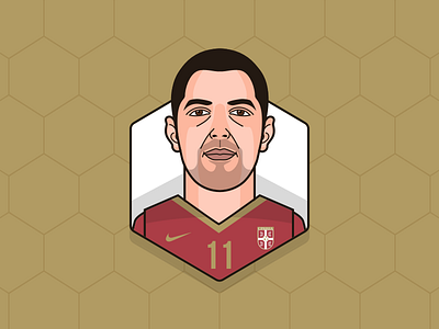 # Aleksandar Kolarov - Serbia avatar design football illustration nike serbia sketch app soccer vector art