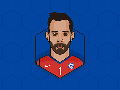 Claudio Bravo - Chile avatar caludio bravo design football goalkeeper illustration sketchapp