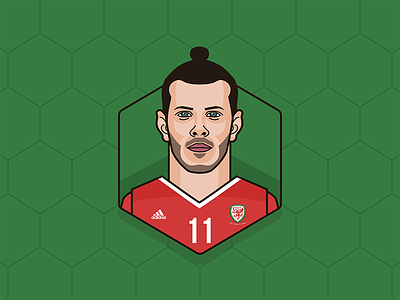 Gareth Bale - Wales avatar creative dribbble fifa world cup 2018 football gareth bale illustration sketch app wales winger