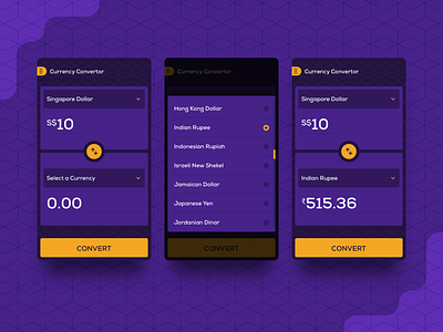 Currency Converter android app design currency converter dollar flat ui mobile app mobile app design portfolio rupee sketch app ui ux design