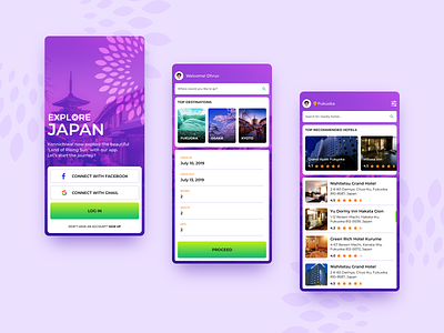 Travel App design dribbble hotel app illustration interface design japan sketch app travel app uiux