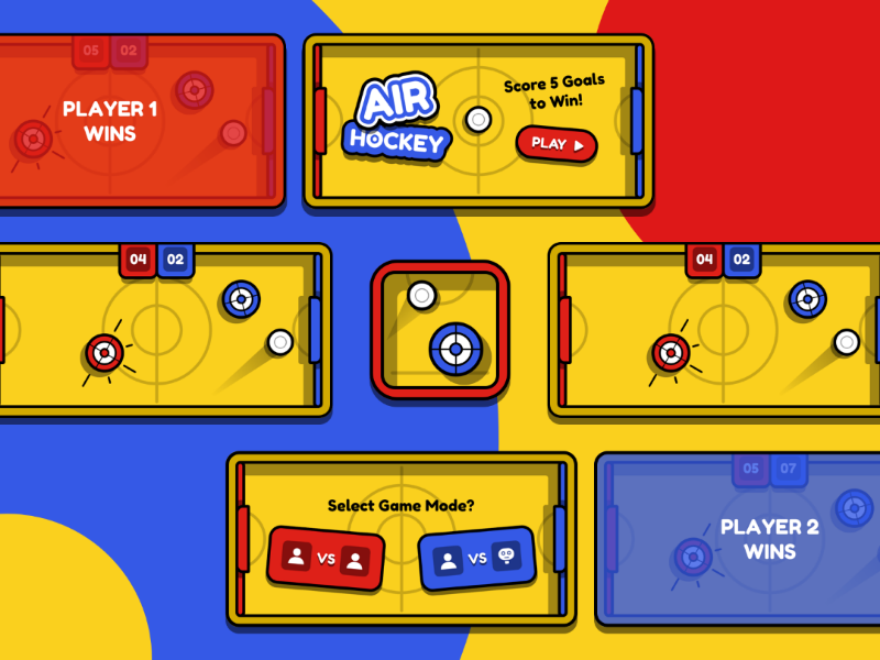 Air Hockey Game🏒 creative dribbble sketch app product design air hockey illustration game ios android game design