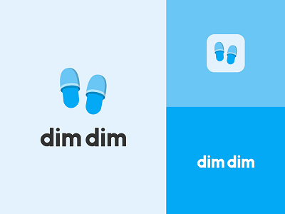 dim dim app branding concept design find home house icon identity logo mark property search