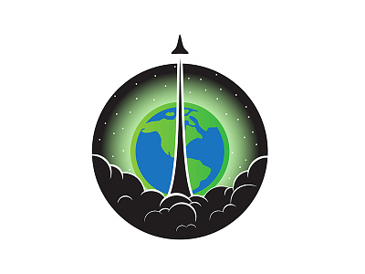 Earth and Rocket