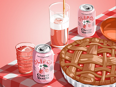 Cherry pie cherry creative dribbble dring illustration pie