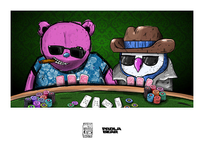 PADLA POKER bear illustration nft padla poker