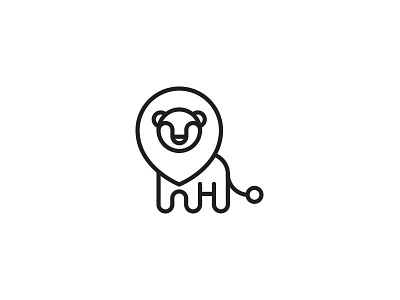 Lion animal blind design diaphragm head icon leo lion logo mark round zoo