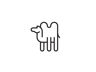 Camel 2 2 animal camel design hump icon logo outline stroke zoo