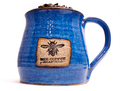 Bee Coffee Roaster Branding bee bee coffee blue branding coffee coffee mug mug roasters roasting