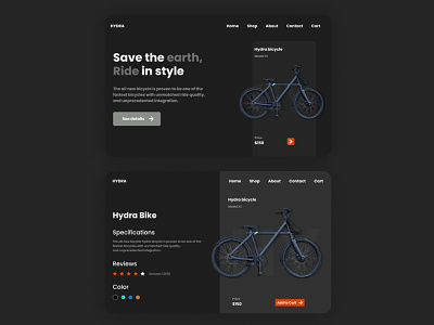 Bicycle design.. graphic design ui