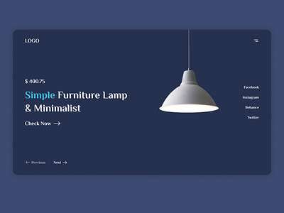 Simple and Clean Lamp Design ui