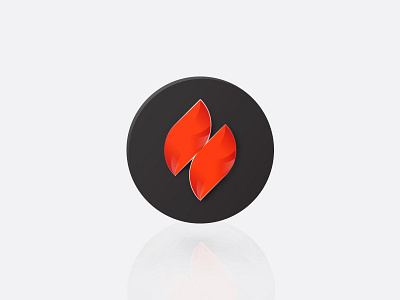 Flame attribute button element fire icon illustrator minimal red specular ui ux vector