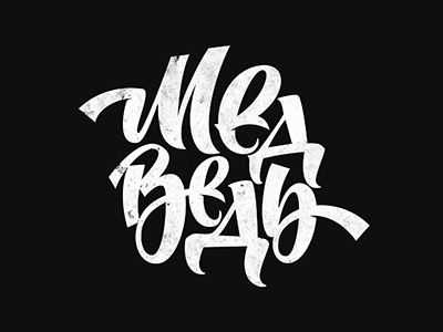 Lettering: Медведь bear calligraphy cyrillic lettering logotype print russia type typography