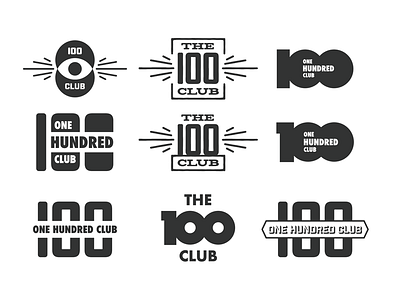 100 Club branding logo