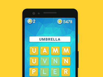 Mobile Word game UI design fun game letter mobile game ui ux warm word
