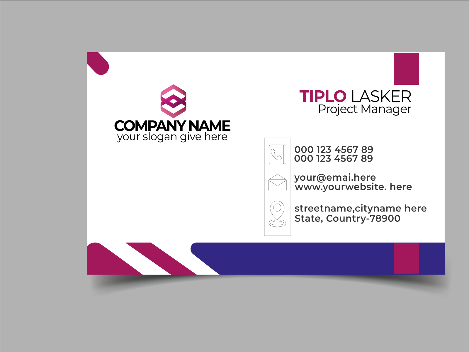 Business Card Design by Mohammad Mosleh Uddin Lasker on Dribbble