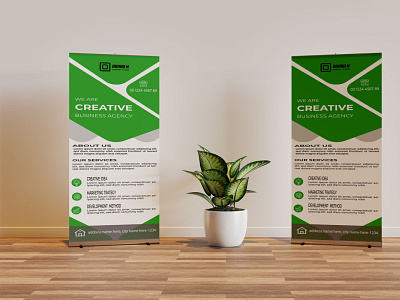 Rollup Banner advertising advertising banner banner design template illustration rollup rollup banner rollup banner design