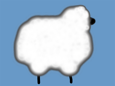 sheep computer generated sheep fuzzy sheep sheep sheep art